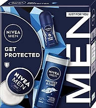 Körperpflegeset - NIVEA MEN Get Protected (Duschgel 250ml + Deodorant 50ml + Creme 75ml) — Bild N1