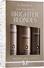 Düfte, Parfümerie und Kosmetik Set - L'anza Healing Blonde Holiday Trio Box 2020 (sh/300ml + cond/250ml + h/cr/150ml)