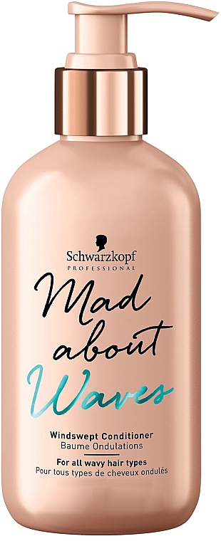 Kräftigende Haarspülung für alle gewellten Haartypen - Schwarzkopf Professional Mad About Waves Windswept Conditioner — Bild N1