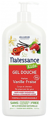 Bio-Duschgel - Natessance Kids Vanilla Strawberry Shower Gel — Bild N1