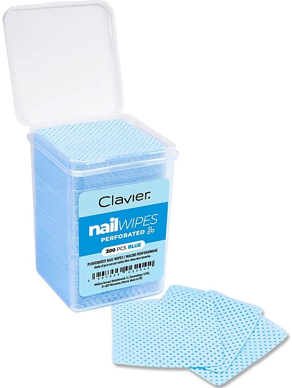 Nagelpads perforiert blau - Clavier Nail Wipes — Bild N1