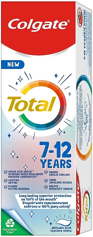 Zahnpasta für Kinder von 7-12 Jahren - Colgate Total Junior Toothpaste — Bild N4