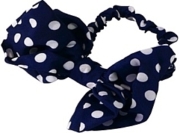 Haargummi dunkelblau mit weißen Punkten - Lolita Accessories — Bild N1