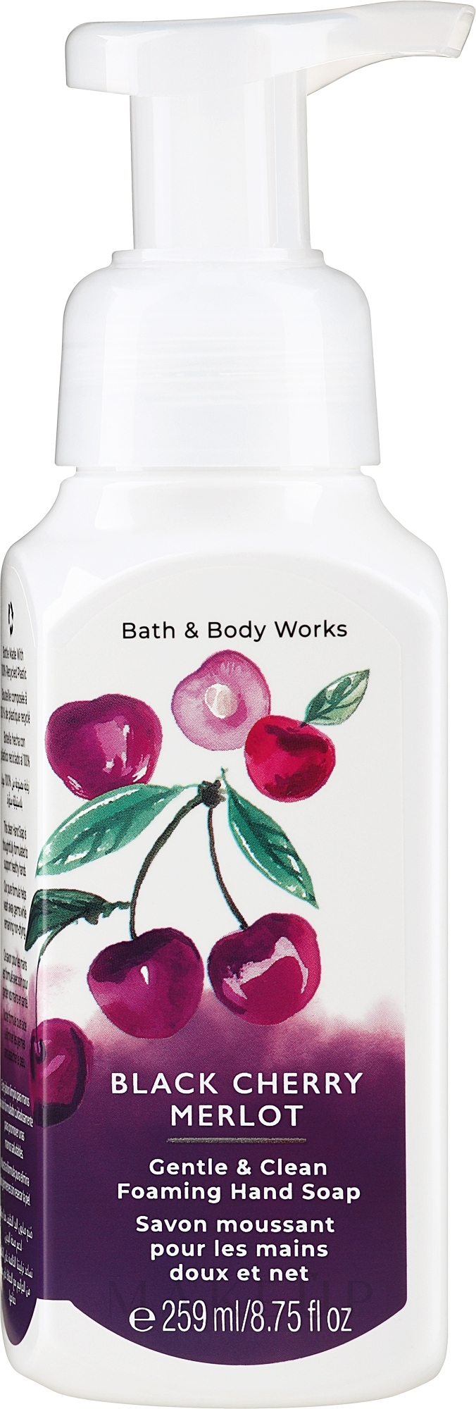 Handseife - Bath & Body Works Black Cherry Merlot Gentle Clean Foaming Hand Soap  — Bild 259 ml
