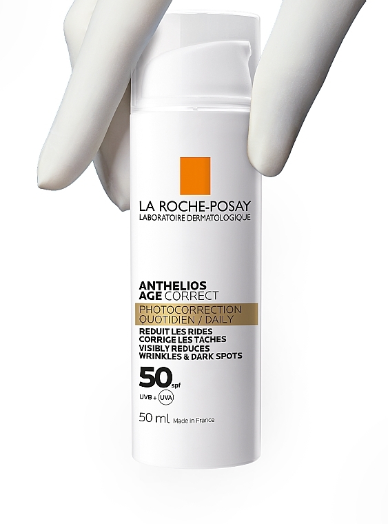 Anti-Aging Sonnenschutzcreme für das Gesicht mit Hyaluronsäure, Niacinamid und Phe-Resorcinol SPF 50 - La Roche-Posay Anthelios Age Correct SPF50 — Bild N3