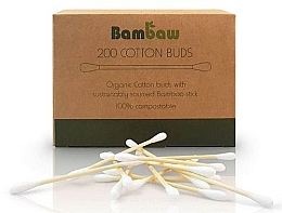 Düfte, Parfümerie und Kosmetik Wattestäbchen mit Bio-Baumwolle 200 St. - Bambaw