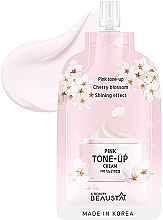 Düfte, Parfümerie und Kosmetik Erfrischende Gesichtscreme mit weißem Blütenextrakt - Beausta Pink Tone-Up Cream