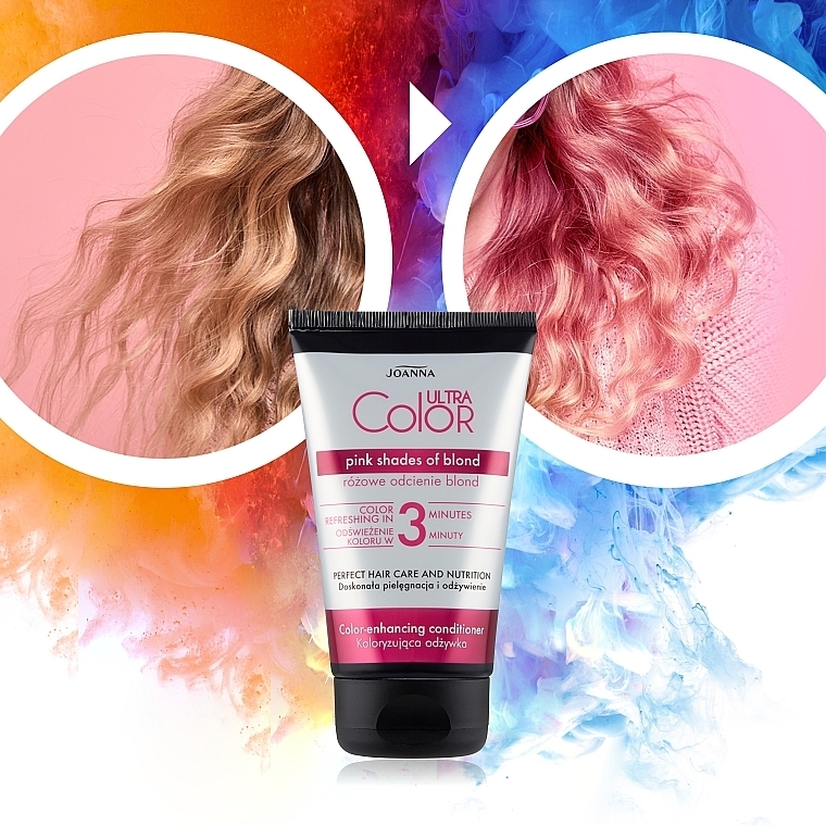 Farb-Conditioner für rosa Farbtöne für blondes Haar - Joanna Ultra Color System Pink Shades Of Blond — Bild N4