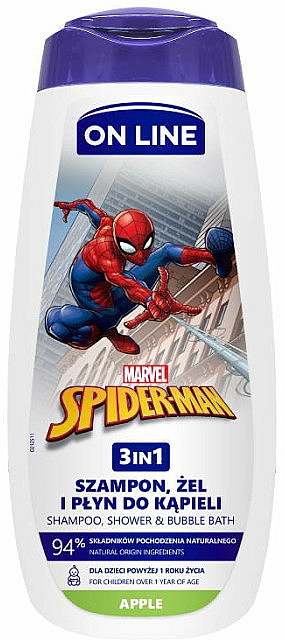 3in1 Shampoo, Dusch- und Badeschaum mit Apfelduft - On Line Kids Disney Spiderman — Bild N1