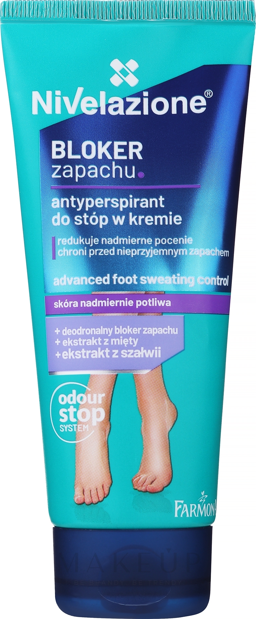 Fußcreme gegen Schweiß und Geruch mit Minz- und Salbeiextrakt - Farmona Nivelazione Smell Blocker Foot Cream — Foto 75 ml