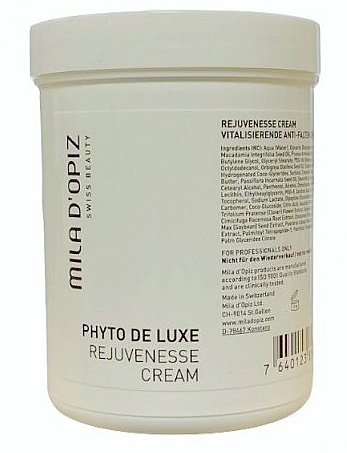 Verjüngende Gesichtscreme - Mila D'Opiz Phyto de Luxe Rejuvenesse Cream Professional — Bild N1