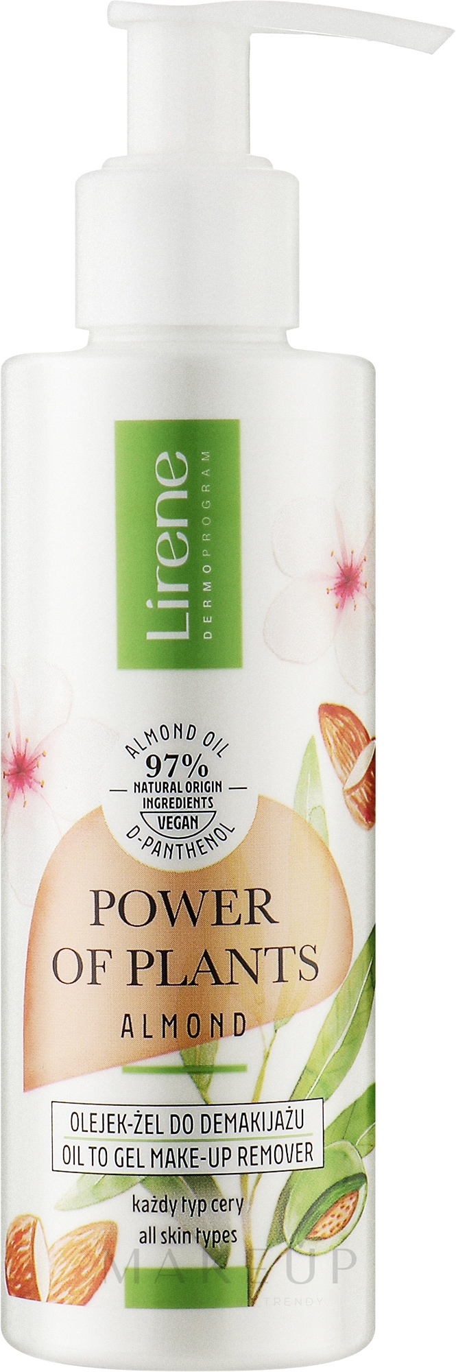 Make-up-Entferner-Öl-Gel - Lirene Power Of Plants Migdal Oil-gel For Makeup Removal — Bild 145 ml