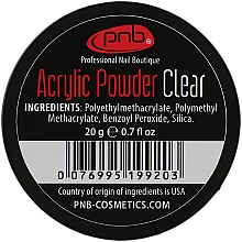 Düfte, Parfümerie und Kosmetik Acrylpuder transparent - PNB Acrylic Powder Clear