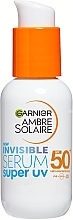 Sonnenschutzserum für das Gesicht - Garnier Ambre Solaire Invisible Serum Super UV SPF 50+ — Bild N1