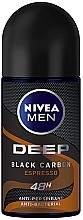 Düfte, Parfümerie und Kosmetik Deo Roll-on Antitranspirant - Nivea Men Deep Black Carbon Espresso Anti-Perspirant