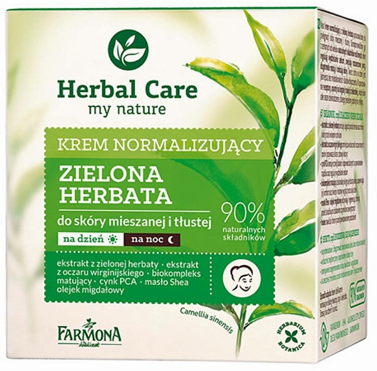 Normalisierende Gesichtscreme mit grünem Tee - Farmona Herbal Care Normalising Cream — Bild N2