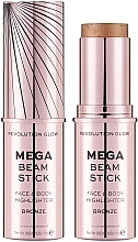 Highlighter für Geasicht und Körper - Makeup Revolution Glow Mega Beam Stick Highlighter — Bild N1