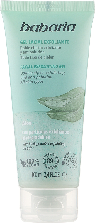 Gesichtspeeling-Gel mit Aloe - Babaria Fasial Exfoliating Aloe Gel — Bild N1