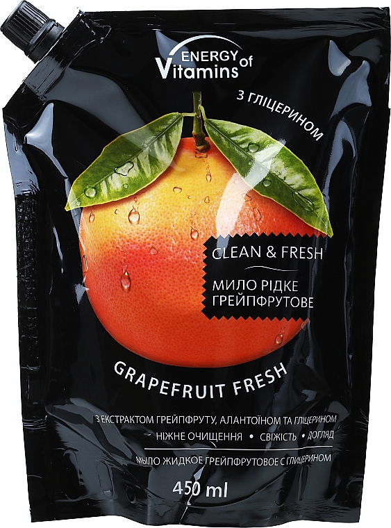 Flüssigseife Grapefruit (Doypack) - Leckere Geheimnisse Energy of Vitamins  — Foto N2