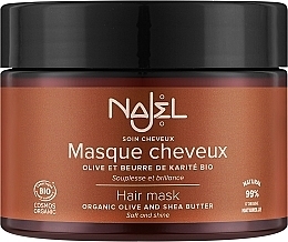 Haarmaske mit Olivenwasser und Sheabutter (parfümfrei) - Najel — Bild N1