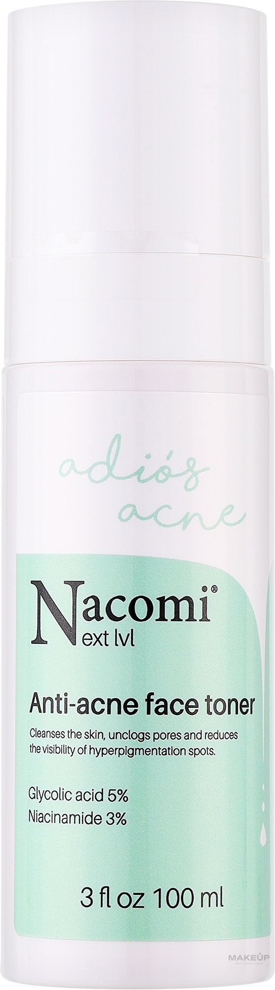 Gesichtstonikum gegen Akne - Nacomi Next Level Anti-acne Face Toner — Bild 100 ml