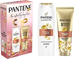 Düfte, Parfümerie und Kosmetik Set (Shampoo 12 ml+ Conditioner 12 ml) - Pantene For Infinitely Long Hair Set (shm/400ml + balm/220ml)