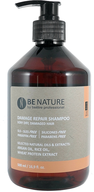 Shampoo für trockenes und strapaziertes Haar - Beetre BeNature Damage Repair Shampoo — Bild N1