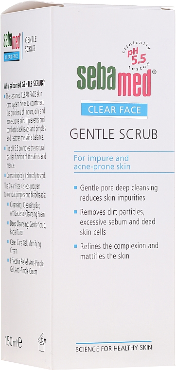 Sanftes reinigendes Gesichtspeeling - Sebamed Clear Face Gentle Scrub — Bild N1
