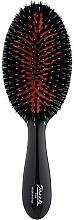 Haarbürste mit Naturborsten groß 22,5 cm schwarz-rot - Janeke Black Hairbrush — Bild N1