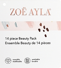 Düfte, Parfümerie und Kosmetik Badeset - Zoe Ayla Beauty Pack (Abschminkpads 8 St. + Badehandschuh 2 St. + Waschlappen 2 St./25x25cm +Kosmetisches Haarband 1 St. + Beutel 1 St.)