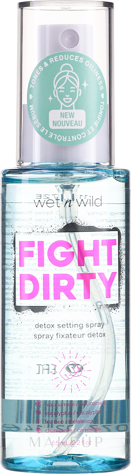 Make-up-Fixierspray - Wet N Wild Fight Dirty Detox Setting Spray — Bild 65 ml
