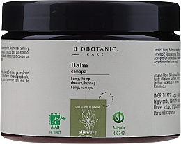 Düfte, Parfümerie und Kosmetik Haarspülung mit Hanfsamenöl - BioBotanic Silk Wave Hemp Balm