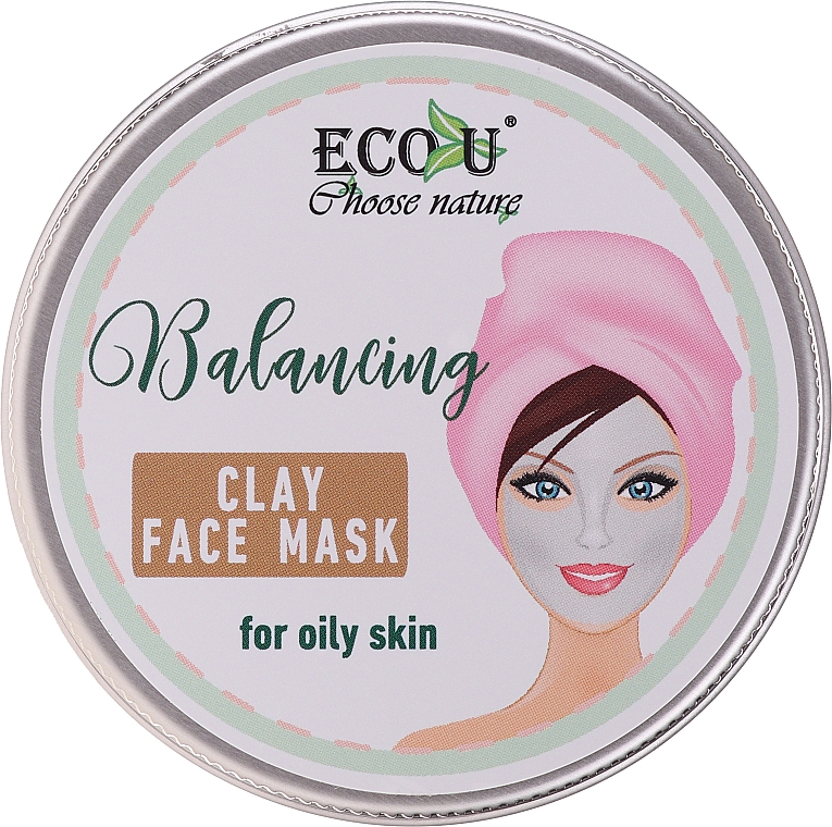 Ausgleichende Gesichtsmaske mit Tonerde für fettige Haut - Eco U Balancing Clay Face Mask For Oily Skin
