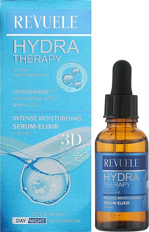 Intensiv feuchtigkeitsspendendes Serum-Elixier für das Gesicht - Revuele Hydra Therapy Intense Moisturising Serum Elixir — Bild N2