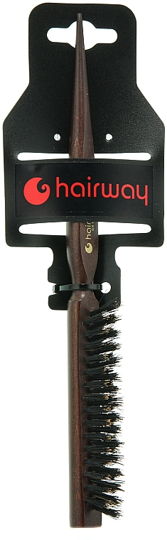 Haarbürste dunkles Holz Naturborsten - Hairway  — Foto N1
