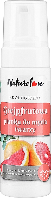 Gesichtsreinigungsschaum mit Grapefruit - Naturolove — Bild N1