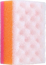 Rechteckiger Badeschwamm rosa-orange-weiß - Ewimark — Bild N1