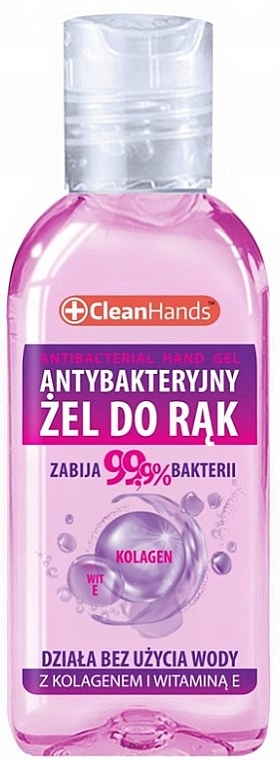 Handgel Antibakteriell mit Kollagen und Vitamin E - Clean Hands Antibacterial Hand Gel With Collagen And Vitamin E — Bild N1