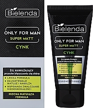 Mattierendes und feuchtigkeitsspendendes Gesichtsgel für Männer - Bielenda Only For Men Super Mat Moisturizing Anti-Shine Gel — Bild N2