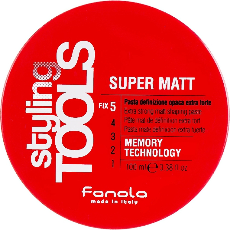 Modellierende Haarpaste mit Matt-Effekt Extra starker Halt - Fanola Tools Super Matt Paste — Bild N1