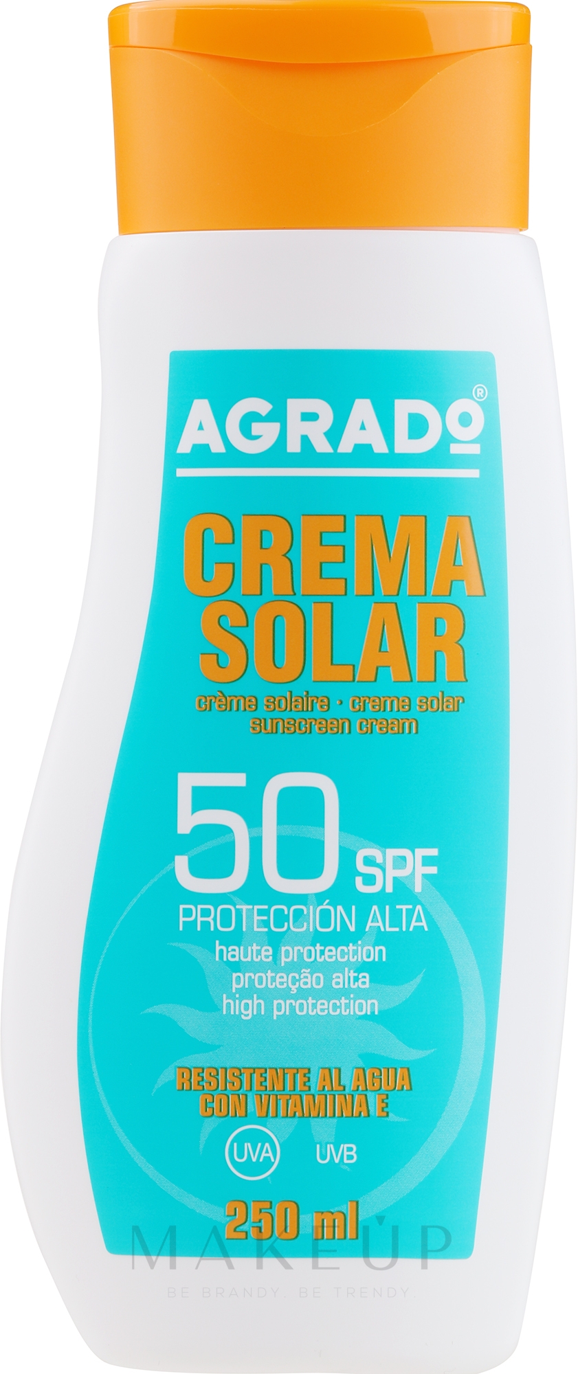 Sonnenschutzcreme für den Körper SPF50+ - Agrado Sun Solar Cream SPF50+ — Bild 250 ml