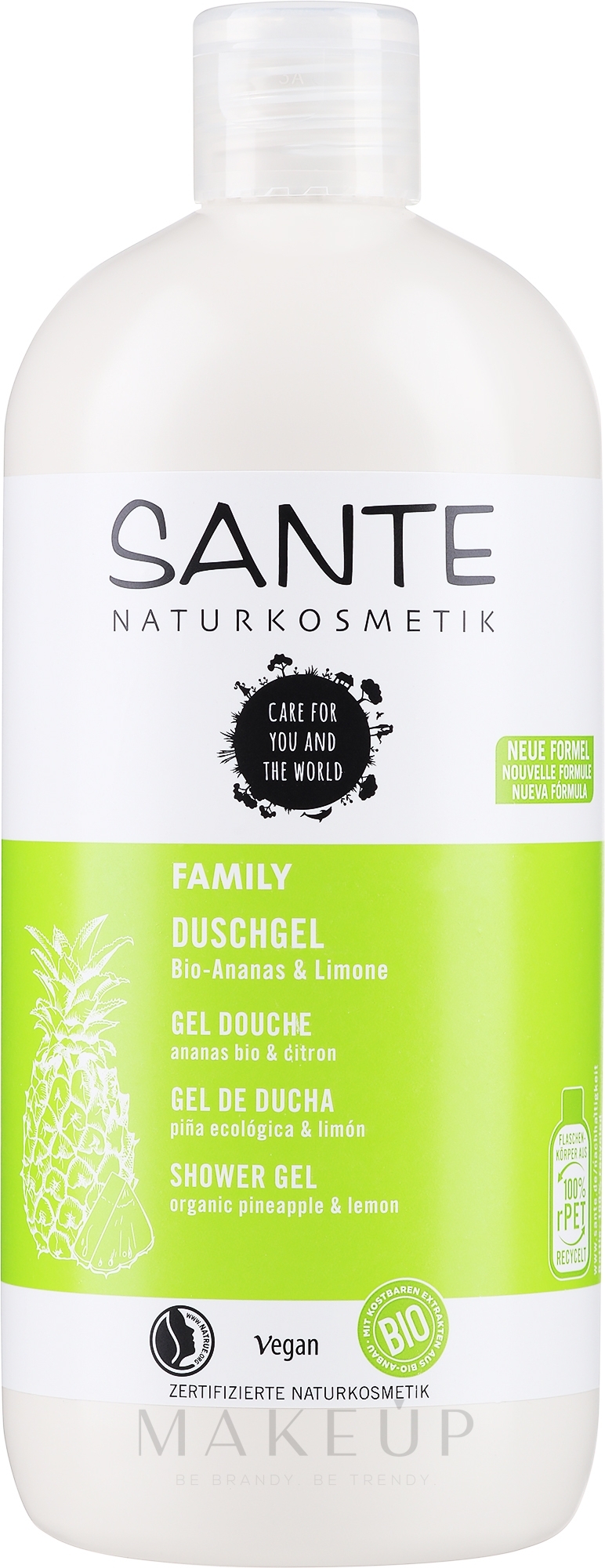 Duschgel für die ganze Familie mit Bio Ananas und Zitrone - Sante Family Shower Gel Pineapple & Lemon — Foto 500 ml