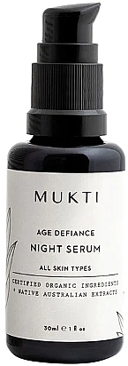 Nachtgesichtsserum - Mukti Organics Age Defiance Night Serum  — Bild N1