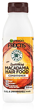 Regenerierender Conditioner für stumpfes und widerspenstiges Haar mit Macadamiaöl - Garnier Fructis Macadamia Hair Food Conditioner — Bild N1