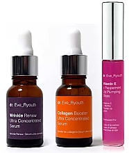 Düfte, Parfümerie und Kosmetik Gesichtspflegeset - Dr. Eve_Ryouth Pro-Age Glow Skin Serums & Lip Set 