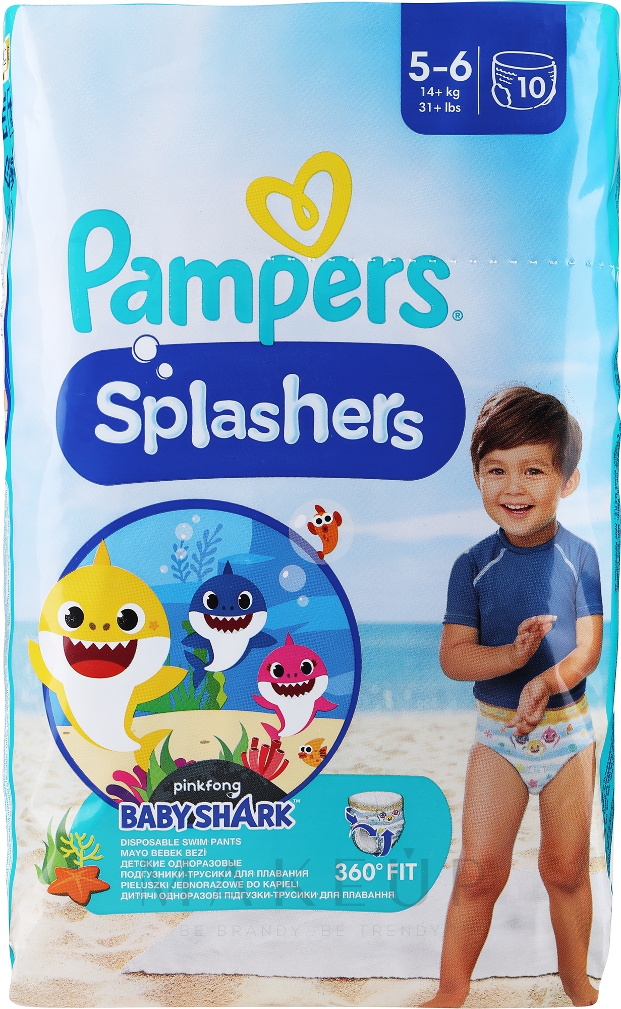 Einweg Schwimmwindeln Größe 5-6 (12-17 kg) 10 St. - Pampers Splashers — Bild 10 St.