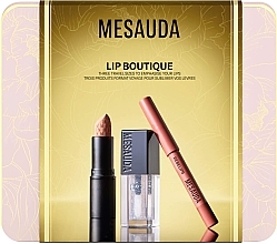 Düfte, Parfümerie und Kosmetik Set - Mesauda Milano Kit Lip Boutique (Lippenstift 3g + Lipgloss 2ml + Lippenkonturenstift 0.8g)