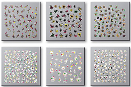Düfte, Parfümerie und Kosmetik Dekorative Nagelsticker 6 St. Set 42737 - Top Choice Nail Decorations Stickers Set