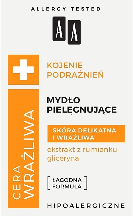 Pflegende Seife für empfindliche Haut mit Kamilleextrakt und Glyzerin - AA Technolgia Wieku Cera Wrażliwa Soap