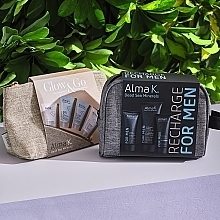 Reiseset für Männer - Alma K. Recharge Travel Kit For Men (Duschgel 75ml + After Shave Balsam 40ml + Shampoo-Balsam 40ml + Kosmetiktasche) — Bild N5